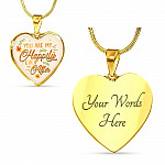You Are My Happily Ever After Heart Pendant Necklace - Heart Luxury Necklace (Gold Plated)