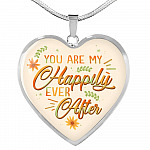 You Are My Happily Ever After Heart Pendant Necklace - Heart Luxury Necklace (Silver)