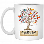 reading tree, White, 11 oz. White Mug