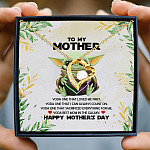 35 HG uu tien. To My Mom Yoda Baby - Message Card Forever Love Necklace (Gold) 3