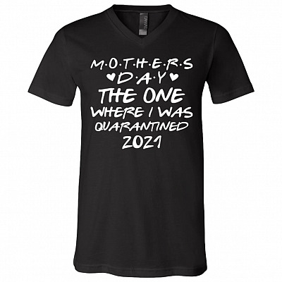 Mother's Day 2021, Black, V-Neck T-Shirt