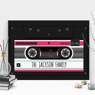 Alternative view of Personalized Family Mixtape Wrapped Framed Canvas Prints - Unframed Poster - Custom Family Canvas