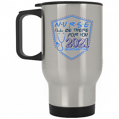 14 oz. Silver Travel Mug