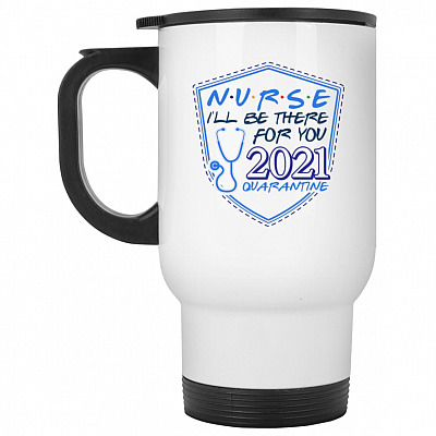 14 oz. White Travel Mug