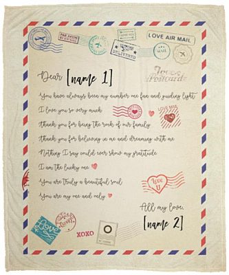 Personalized Love Letter, White, Cozy Plush Fleece Blanket - 50x60