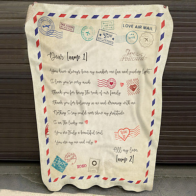 Alternative view of Personalized Love Letter You Are My One And Only Fleece Blanket - Mink Sherpa Blanket - Woven Blanket