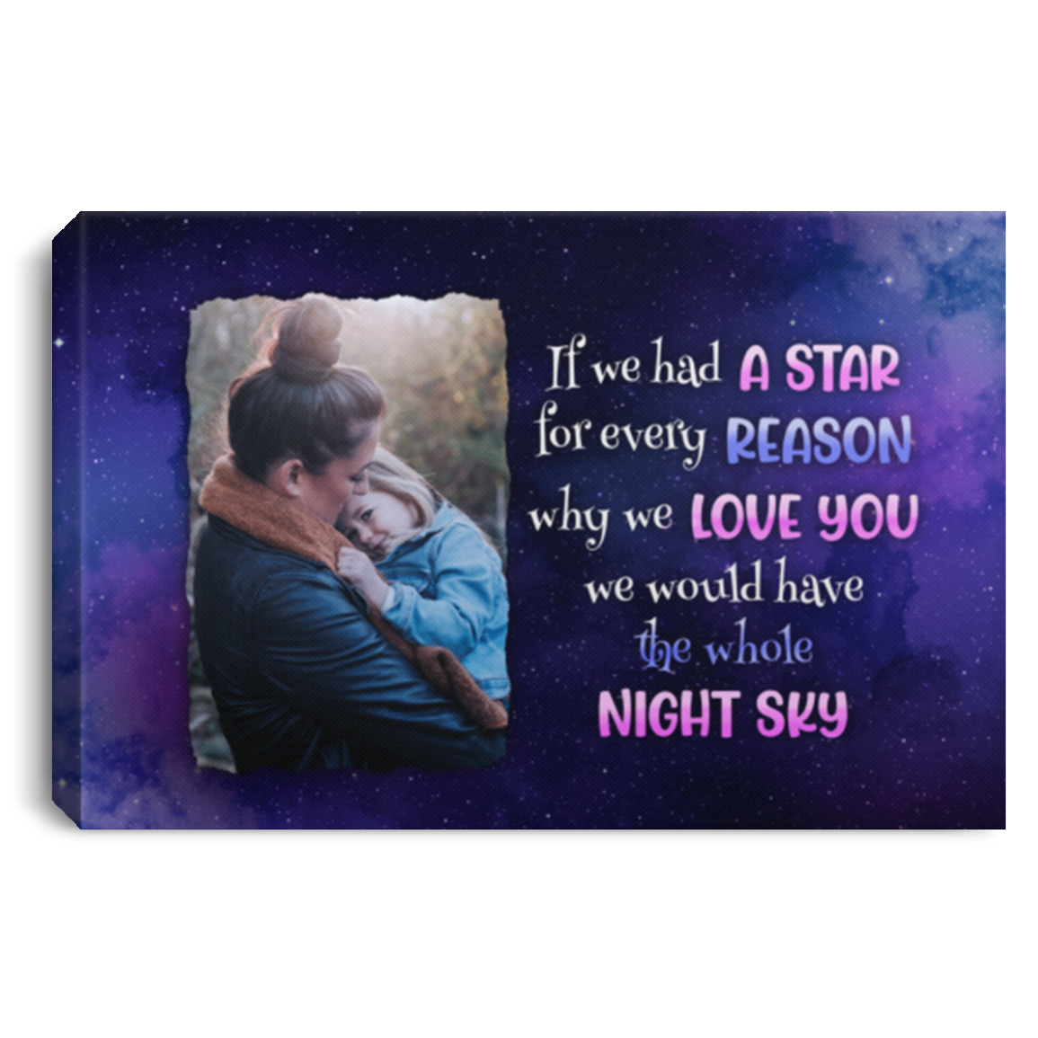 Personalized Photo If We Had A Star Gallery Wrapped Framed Canvas Prints - Unframed Poster - Home Wall Art, White, 0.75'' Framed Canvas Personalized Photo If We Had A Star Gallery Wrapped Framed Canvas Prints - Unframed Poster - Home Wall Art, White, 0.75'' Framed Canvas