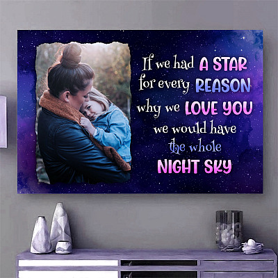 Alternative view of Personalized Photo If We Had A Star Gallery Wrapped Framed Canvas Prints - Unframed Poster - Home Wall Art