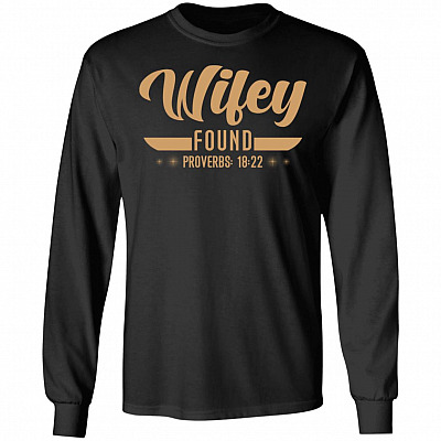 Wifey hood, Black, Long Sleeve