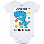 Wear Blue BROTHER, White, Baby Onesie - 12 Month
