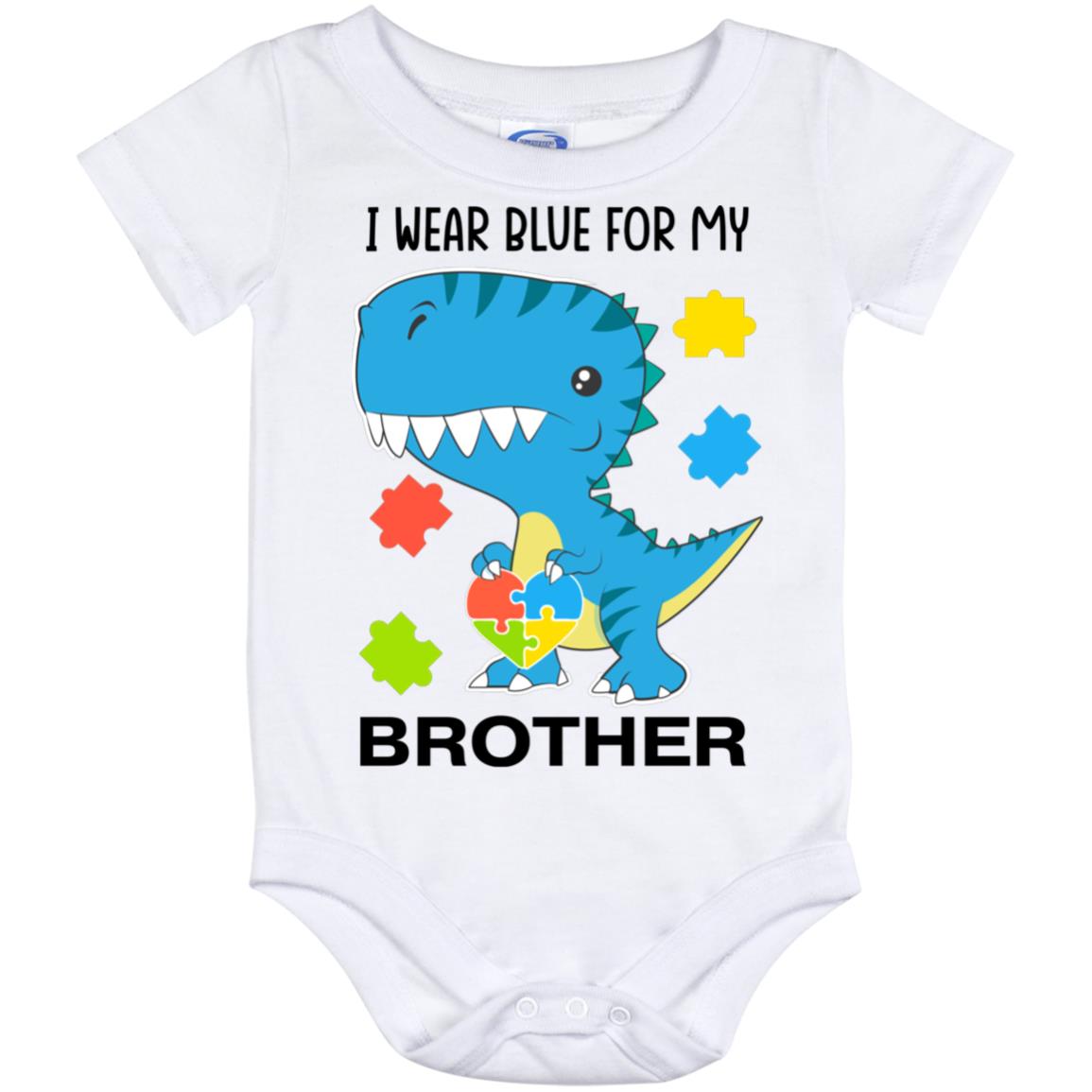Wear Blue BROTHER, White, Baby Onesie - 12 Month