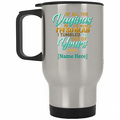 14 oz. Silver Travel Mug