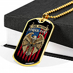 One Nation Under God Dog Tag Necklace - Dog Tag (Gold Plated)