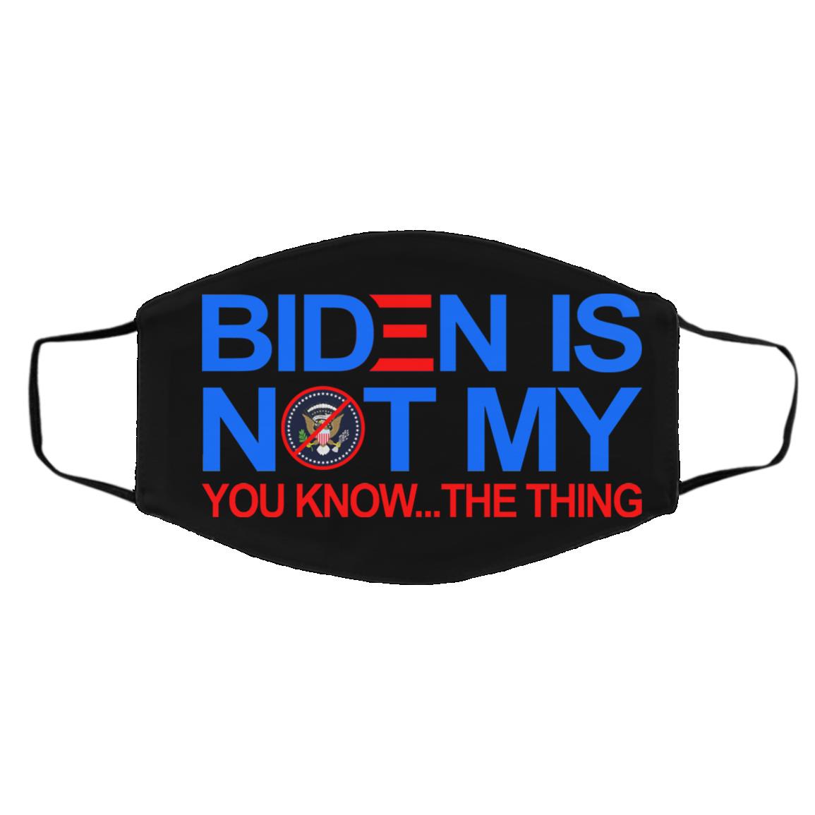 Biden Is Not My, Black, Cloth Face Cover – Medium/Large Biden Is Not My, Black, Cloth Face Cover – Medium/Large
