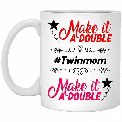Double mug, White, 11 oz. White Mug