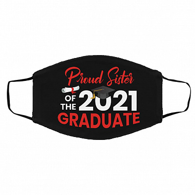 Sister Mask, Black, Cloth Face Cover – Medium/Large