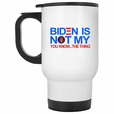 14 oz. White Travel Mug