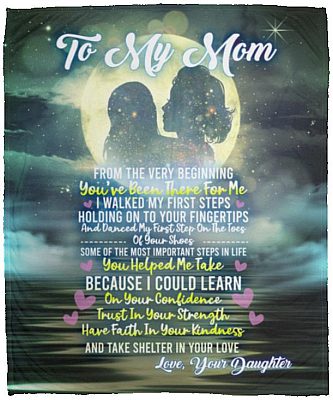 To My Mom Blanket Mother's Day, White, Cozy Plush Fleece Blanket - 50x60