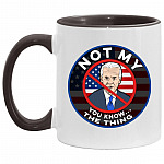 Not My Accent Mug, White/Black, 11 oz. Accent Mug