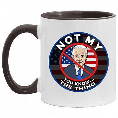 Not My Accent Mug, White/Black, 11 oz. Accent Mug