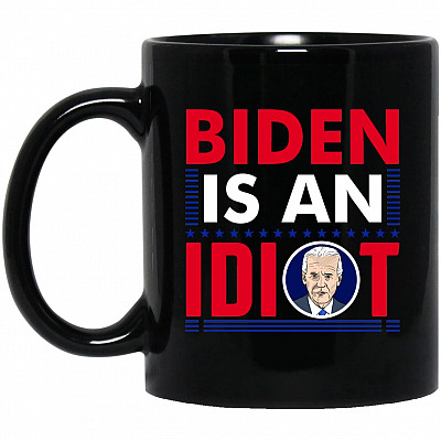biden 2 mug, Black, 11 oz. Black Mug
