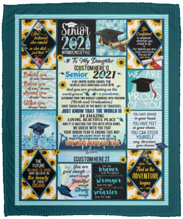 Personalized Blanket, White, Cozy Plush Fleece Blanket - 50x60