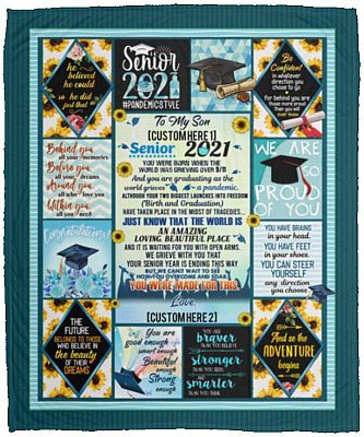 Personalized Son, White, Cozy Plush Fleece Blanket - 50x60