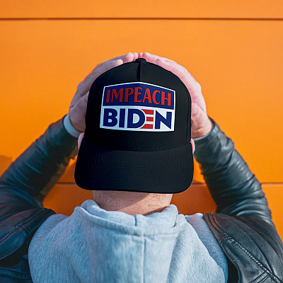 Alternative view of Impeach Biden Twill Cap - High-Profile Snapback Hat - Trucker Hat - Political Hat