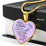 You Will Always Be The Sister Of My Soul Heart Pendant Necklace - Necklaces For Your Sister - Heart Luxury Necklace (Gold Plated)