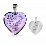You Will Always Be The Sister Of My Soul Heart Pendant Necklace - Necklaces For Your Sister - Heart Luxury Necklace (Silver)