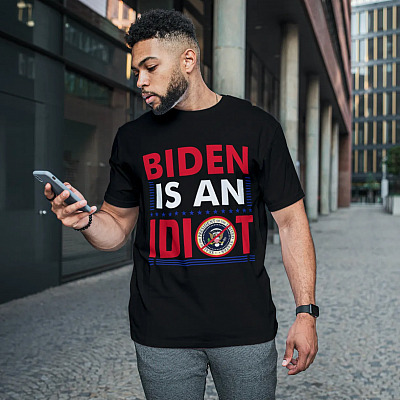 Alternative view of Biden Is An Idiot T-Shirt - Impeach Biden Shirt