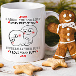 1VT. I Adore You Especially Your Butt Personalized - mk 2 - SF Wonder Comic #ff0000 MUG