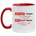 timmy accent mug, White/Red, 11 oz. Accent Mug