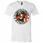 In A World Full Of Princesses Be A T-shir, White, V-Neck T-Shirt