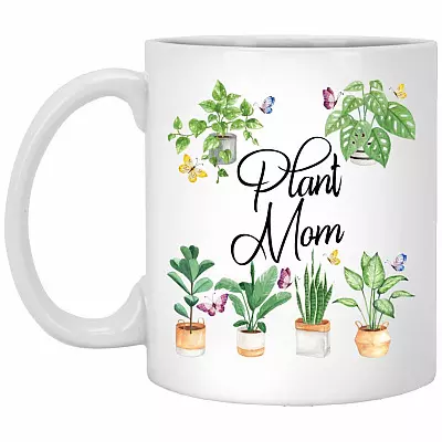 Plant Mug, White, 11 oz. White Mug