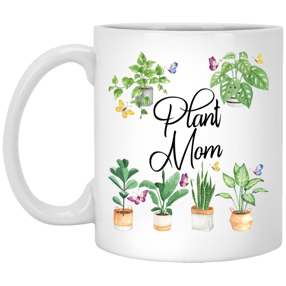 Plant Mug, White, 11 oz. White Mug