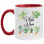 Plant Accent Mug, White/Red, 11 oz. Accent Mug
