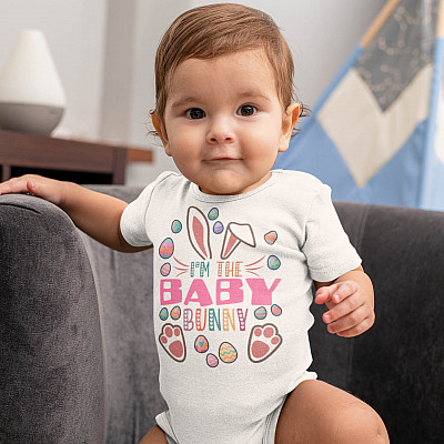 Alternative view of I'm The Baby Bunny Baby Easter Onesie - Baby Toddlers Bodysuit