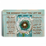 Butterfly The Moment That You Left Me Framed Canvas – Unframed Poster – Missing You Wall Art, White, 0.75'' Framed Canvas