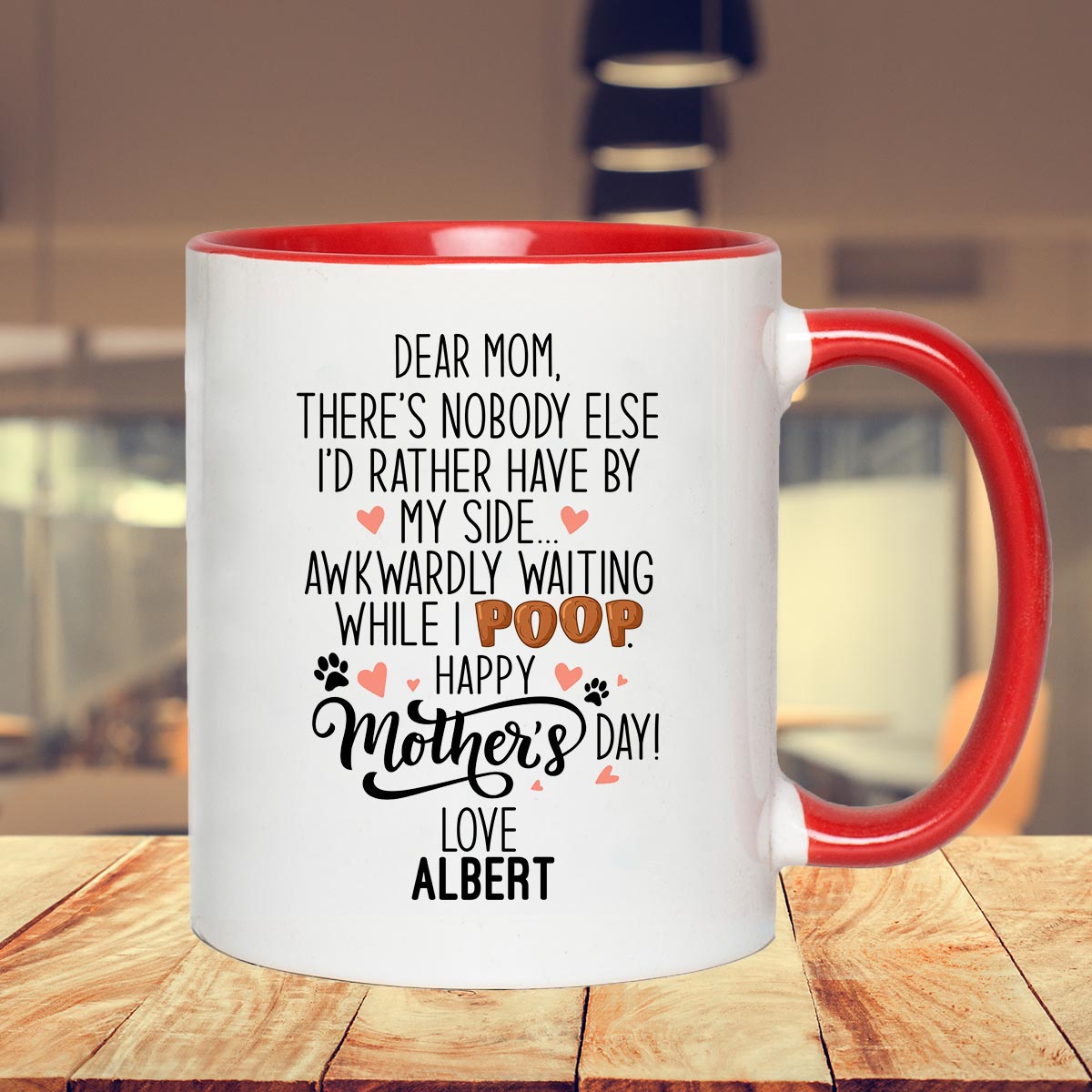 9Th. Dear Mom There's Nobody Else mockup2 ostrich sans #000000