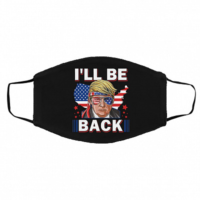 Back Mask, Black, Cloth Face Cover – Medium/Large