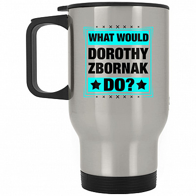 14 oz. Silver Travel Mug