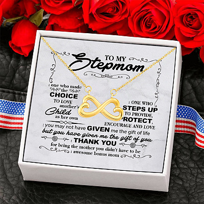 Stepmom One Who Made The Choice To Love Infinity Heart Pendant Necklace