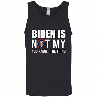 Political Shirt Biden Is No, Black, Unisex Tank Top
