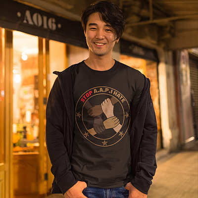 Alternative view of Stop AAPI Hate T-shirt - Stop Asian Hate V-neck - Anti Asian Racism AAPI Awareness Shirt