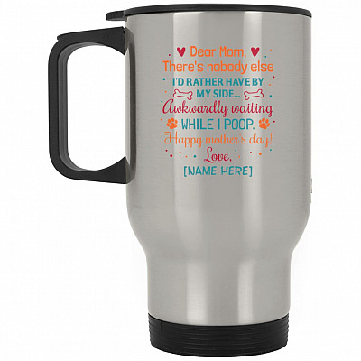 14 oz. Silver Travel Mug