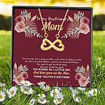 To My Boyfriend's Mom You've Given Me A Gracious Man Infinity Heart Pendant Necklace - Boyfriend's Mom Gifts