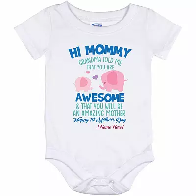 Personalized You, White, Baby Onesie - 12 Month
