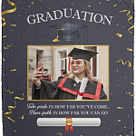 Personalized Custom Photo Graduation, White, Cozy Plush Fleece Blanket - 50x60 Personalized Custom Photo Graduation, White, Cozy Plush Fleece Blanket - 50x60