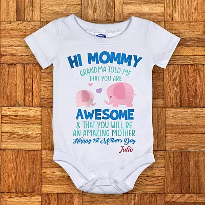 Alternative view of Personalized You Will Be an Amazing Mother Baby Onesie - Toddler Infant Bodysuit - Coming Soon Baby